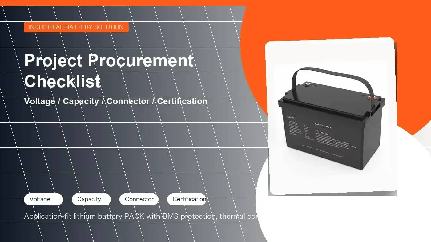Industrial battery procurement checklist overview Industrial battery procurement checklist overview