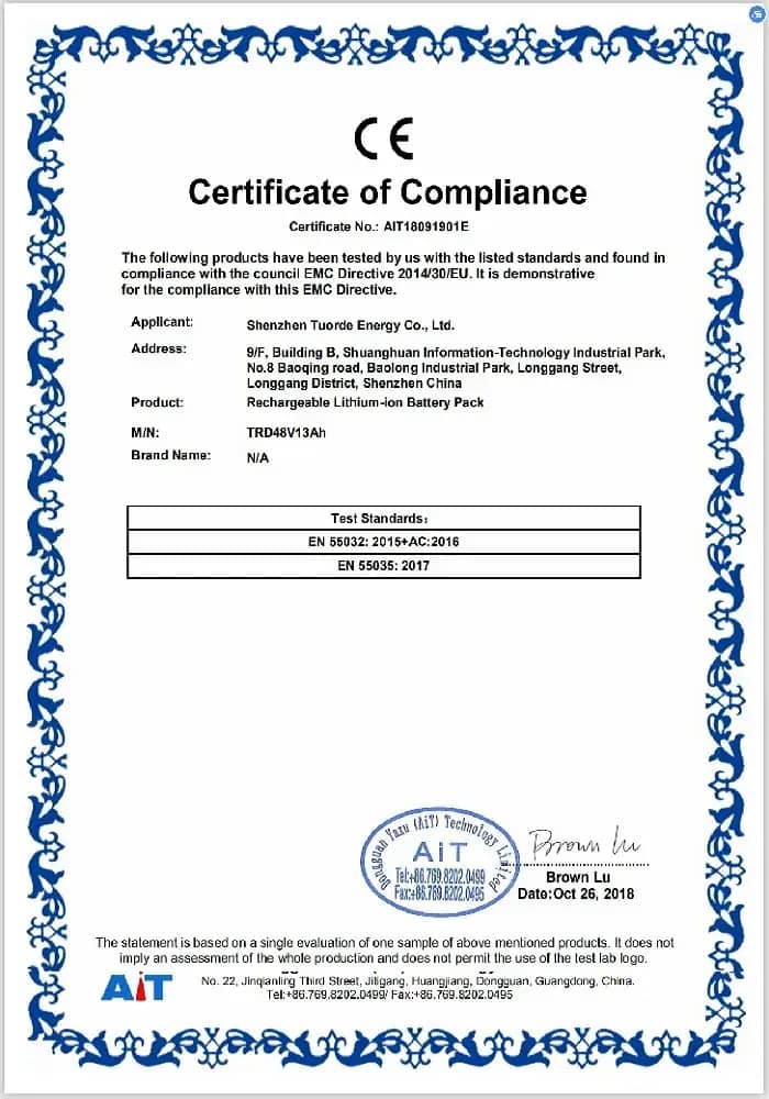 CE Certificate CE Certificate